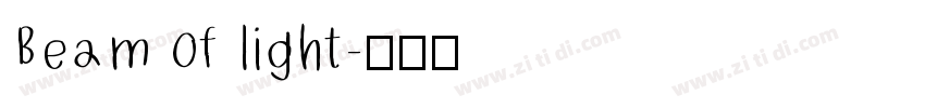 Beam of light字体转换